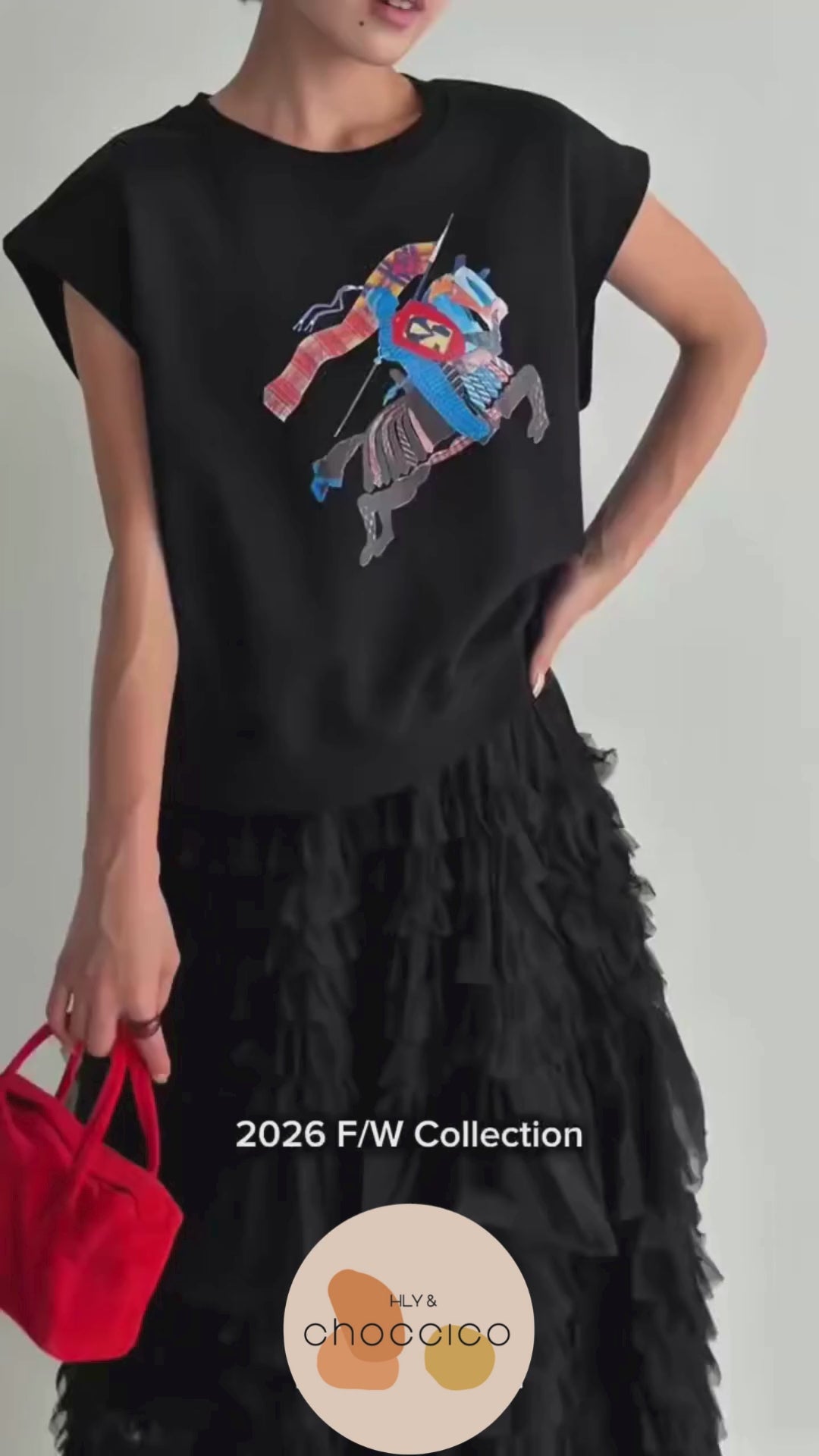 韓國直送Equestrian Print Cap Tee / Skirt