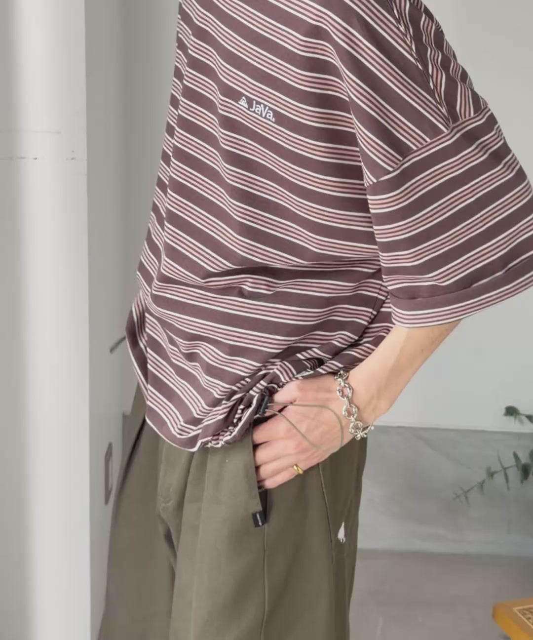 Direct from Japan JaVa Collaboration Multi-Stripe Tee