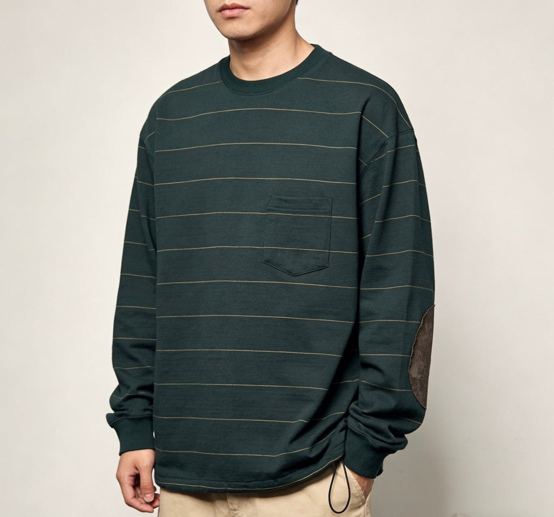 🌟剩餘少量 碼數售完即止🌟 REMI RELIEF Heavy Cotton Vintage Striped Long Sleeve T-Shirt - HLY &amp; CHOCCICO