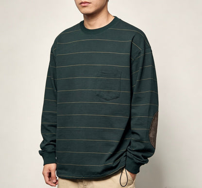🌟剩餘少量 碼數售完即止🌟 REMI RELIEF Heavy Cotton Vintage Striped Long Sleeve T-Shirt - HLY &amp; CHOCCICO