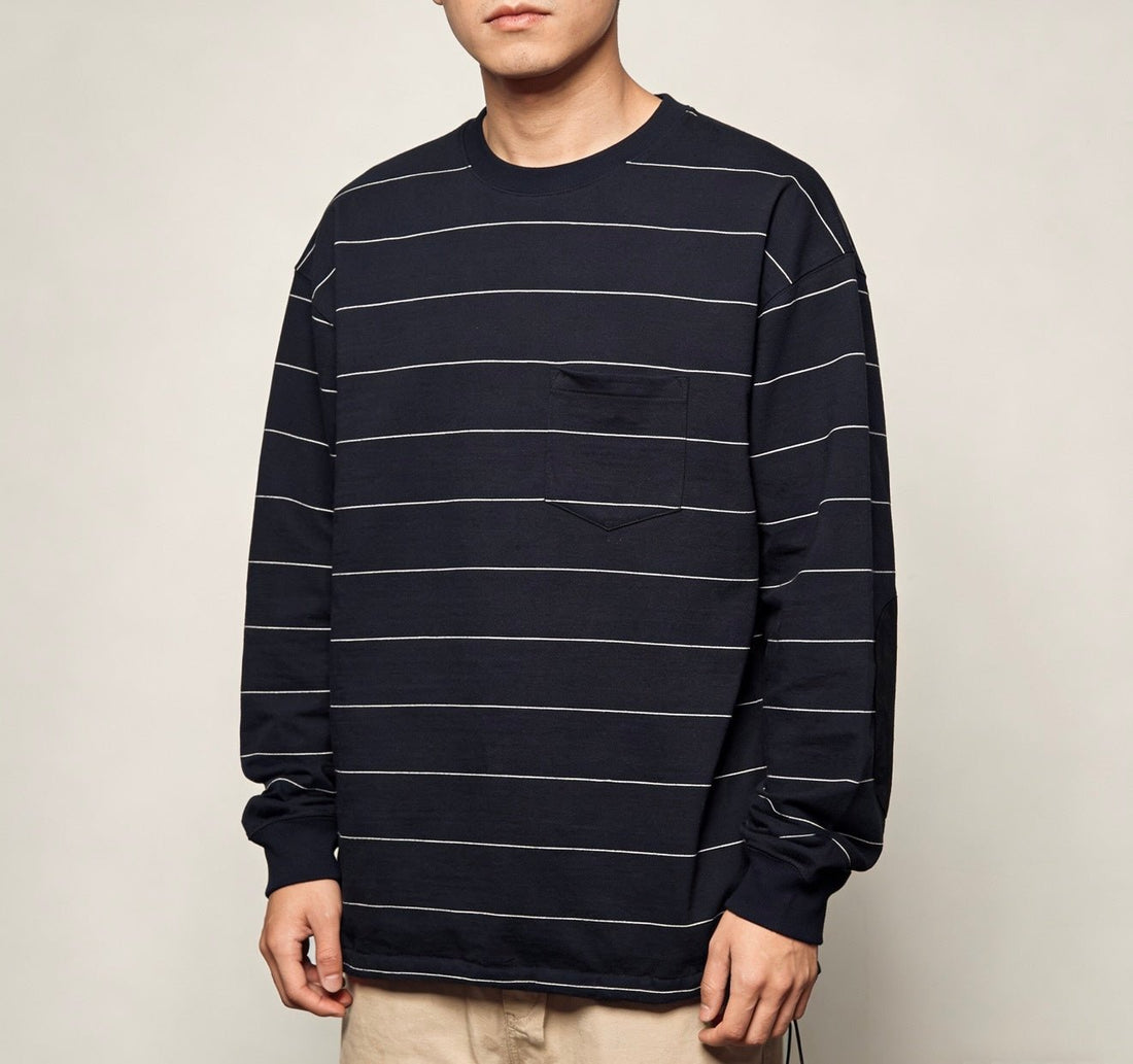 🌟剩餘少量 碼數售完即止🌟 REMI RELIEF Heavy Cotton Vintage Striped Long Sleeve T-Shirt - HLY &amp; CHOCCICO