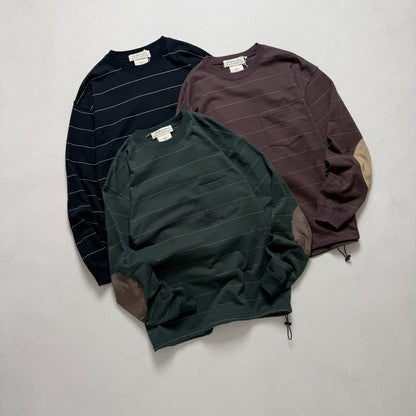 🌟剩餘少量 碼數售完即止🌟 REMI RELIEF Heavy Cotton Vintage Striped Long Sleeve T-Shirt - HLY &amp; CHOCCICO