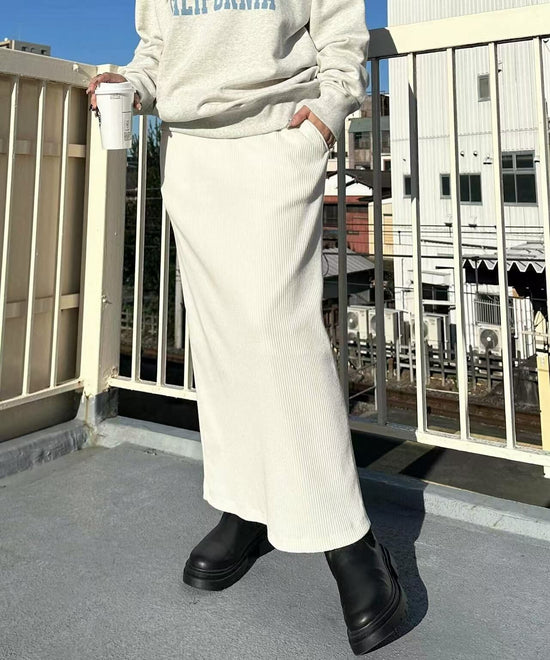 Ribbed Tight Long Skirt shipped directly from Japan