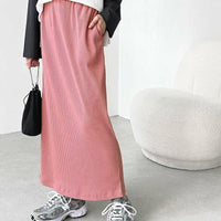 日本直送 Ribbed Tight Long Skirt - HLY & CHOCCICO