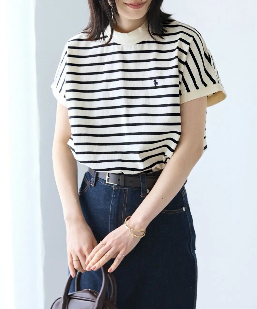 RL微高領刺繡Tee |6色入 - HLY & CHOCCICO