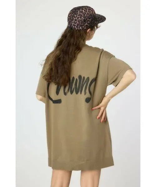 日本直送Rode Crown Spray Logo Knit Dress - HLY &amp; CHOCCICO
