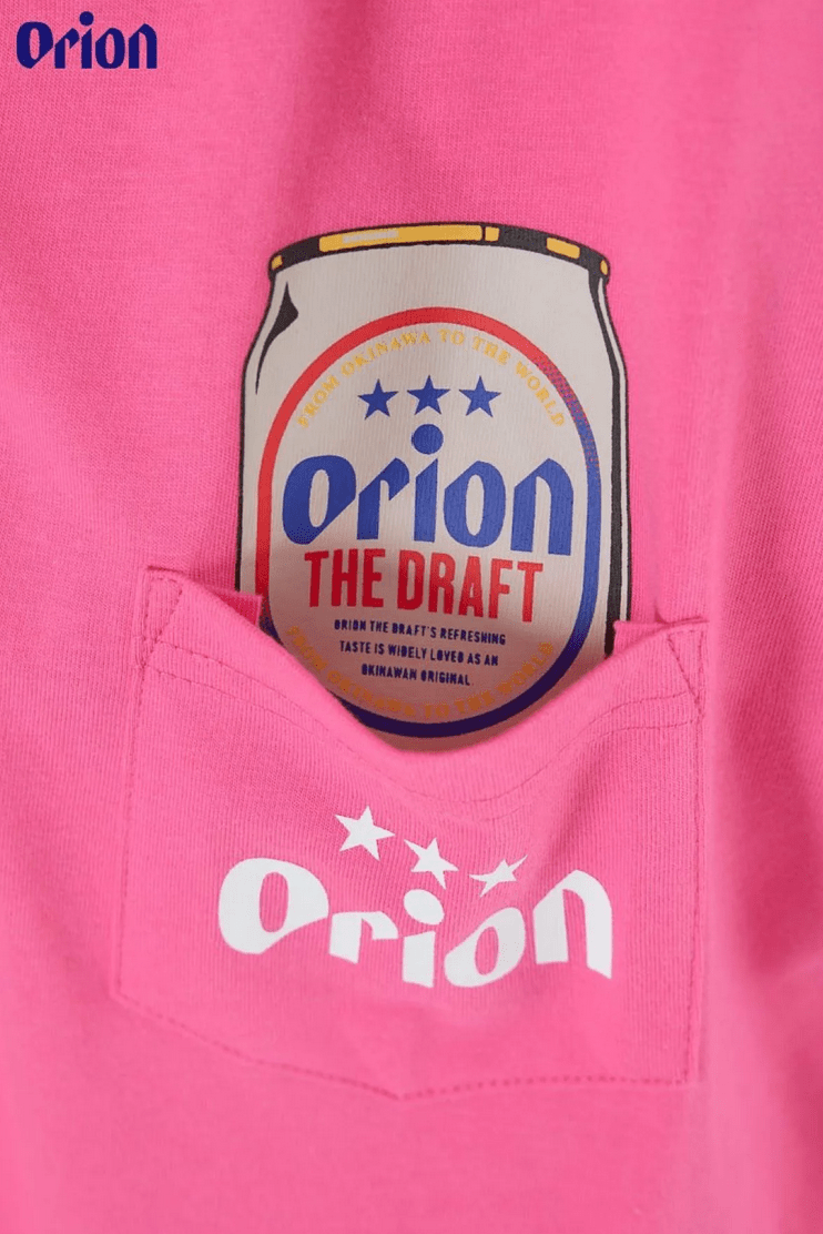 日本直送Rodeo Crowns OrionBeer x RCS Pocket Beer Tee - HLY &amp; CHOCCICO