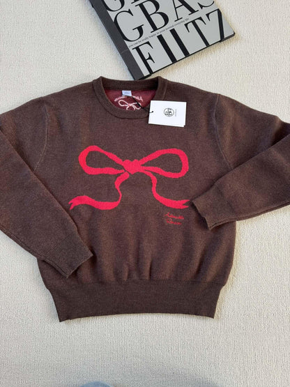 韓國潮牌RonRon 💕HEART RIBBON JACQUARD KNIT - HLY &amp; CHOCCICO