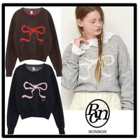 韓國潮牌RonRon 💕HEART RIBBON JACQUARD KNIT - HLY & CHOCCICO