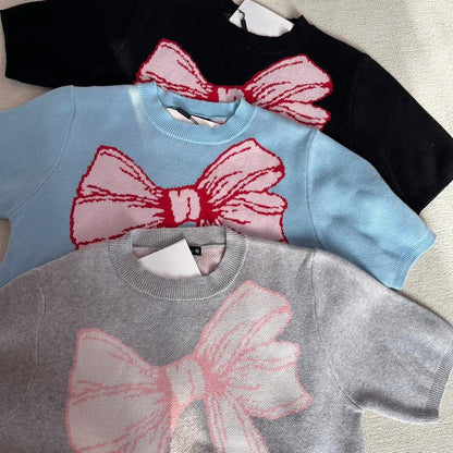 韓國潮牌RonRon knitted short sleeves - 3 Color - HLY &amp; CHOCCICO