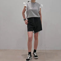 韓國直送Ruffled Elegance Tee - HLY & CHOCCICO