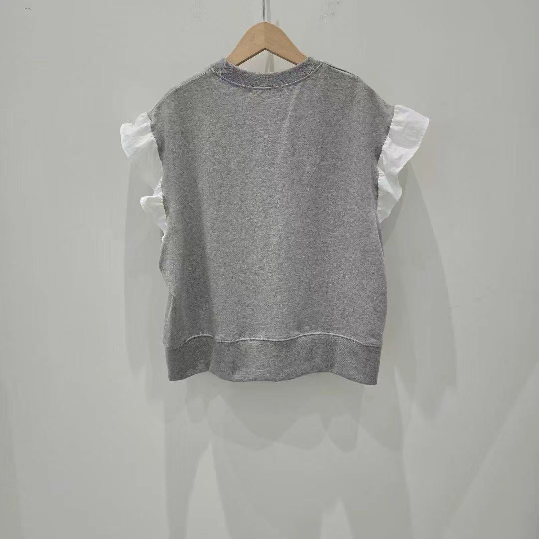 韓國直送Ruffled Elegance Tee - HLY & CHOCCICO