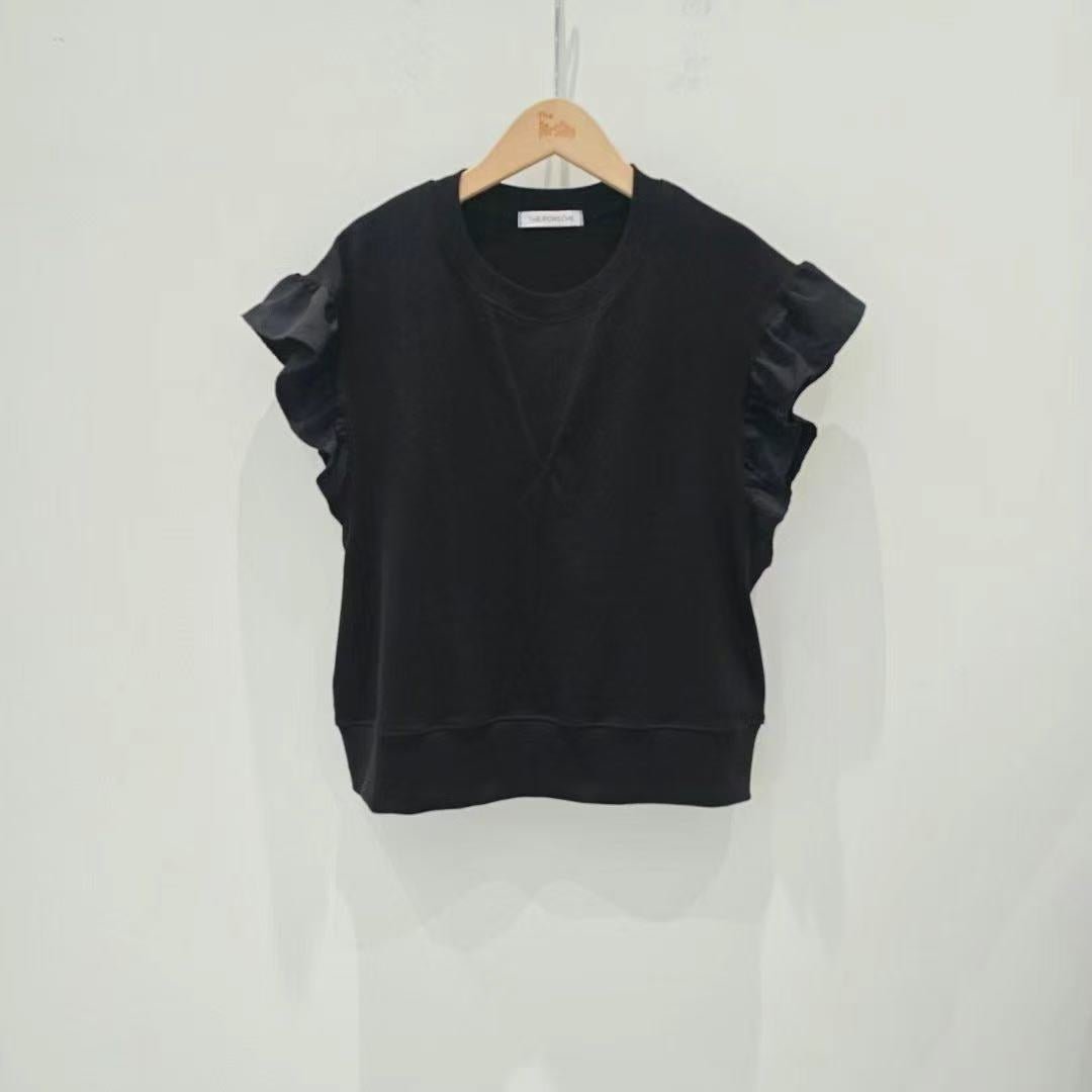 韓國直送Ruffled Elegance Tee - HLY & CHOCCICO