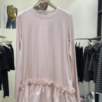 韓國直送Ruffled Hem Long Sleeve Top - HLY & CHOCCICO