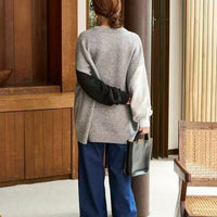 日本直送[限量版]Sleeve Crazy Over Knit Pullover - HLY & CHOCCICO