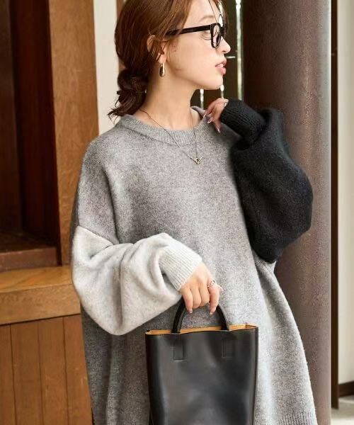 日本直送[限量版]Sleeve Crazy Over Knit Pullover - HLY & CHOCCICO