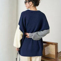 日本直送[限量版]Sleeve Crazy Over Knit Pullover - HLY & CHOCCICO