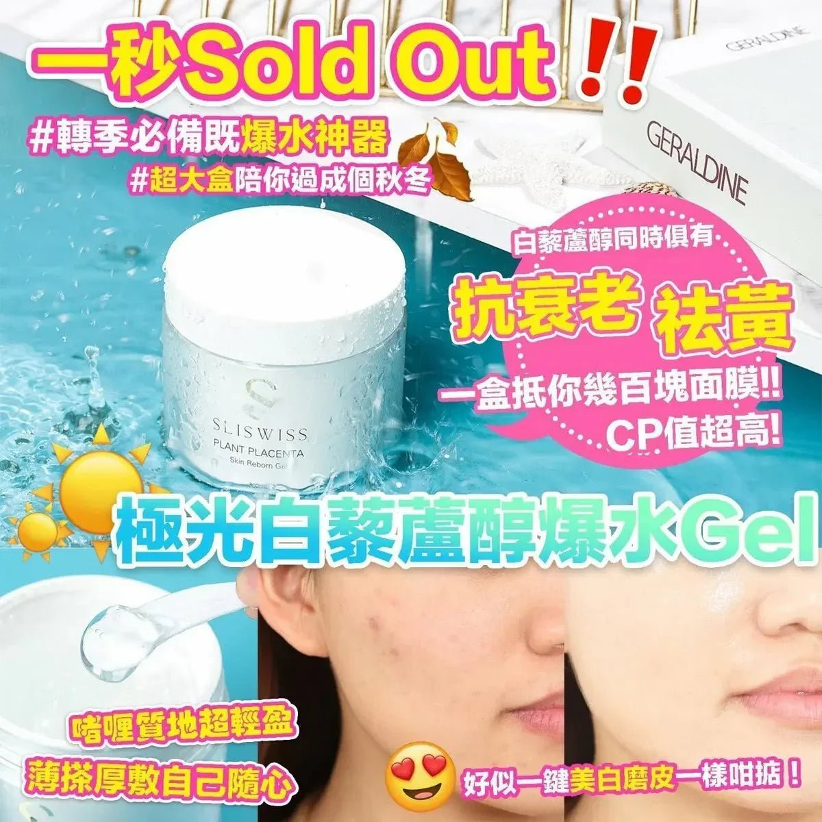 Sliswiss 白藜蘆醇爆水Gel 300g - HLY &amp; CHOCCICO
