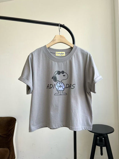 韓國直送Snoopy Graphic Tee - HLY &amp; CHOCCICO