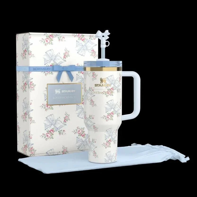 Stanley X LoveShack Fancy HOLIDAY Limited Edition Rosa Beaux Quencher 40oz - HLY &amp; CHOCCICO