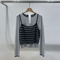 韓國直送Striped Overlay Top HLY & CHOCCICO