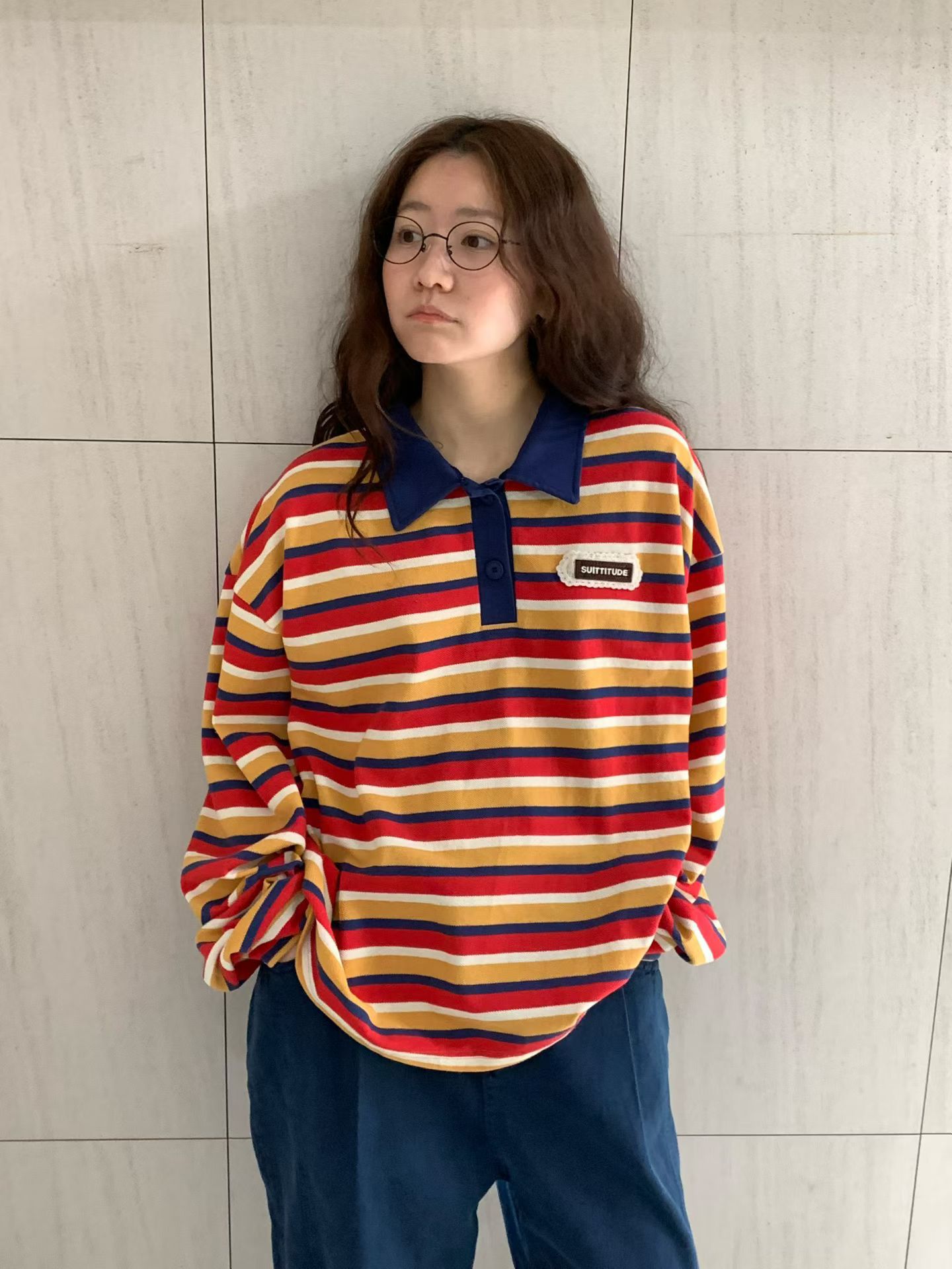 韓國直送Striped Polo Shirt 🎉👕 - HLY &amp; CHOCCICO