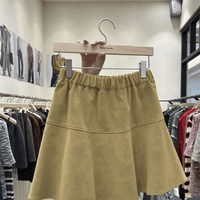 韓國直送Suede Zip-Up Vest ／ A-Line Suede Skirt - HLY & CHOCCICO