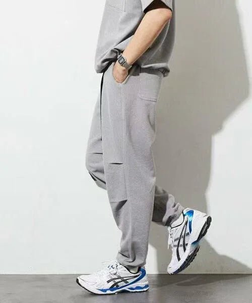 日本直送Summer Knit Relaxed Fit Waving Jogger Pants - HLY &amp; CHOCCICO