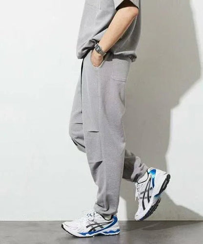 日本直送Summer Knit Relaxed Fit Waving Jogger Pants - HLY &amp; CHOCCICO