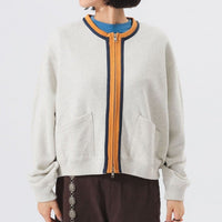Three -Tone Sweat Cardigan - HLY & CHOCCICO