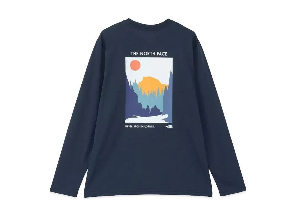 TNF Colored Hakf Dome Long Sleeve Tee - HLY & CHOCCICO