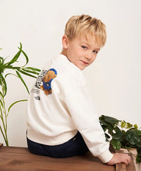 TNF Kids Glen Stripe L/S Sweatshirt - HLY & CHOCCICO