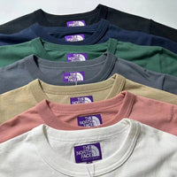 TNF PURPLE 7oz Long Sleeve Pocket Tee -6 Color HLY & CHOCCICO
