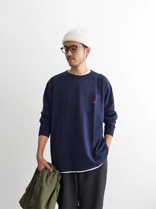 TNF PURPLE 7oz Long Sleeve Pocket Tee -6 Color HLY & CHOCCICO