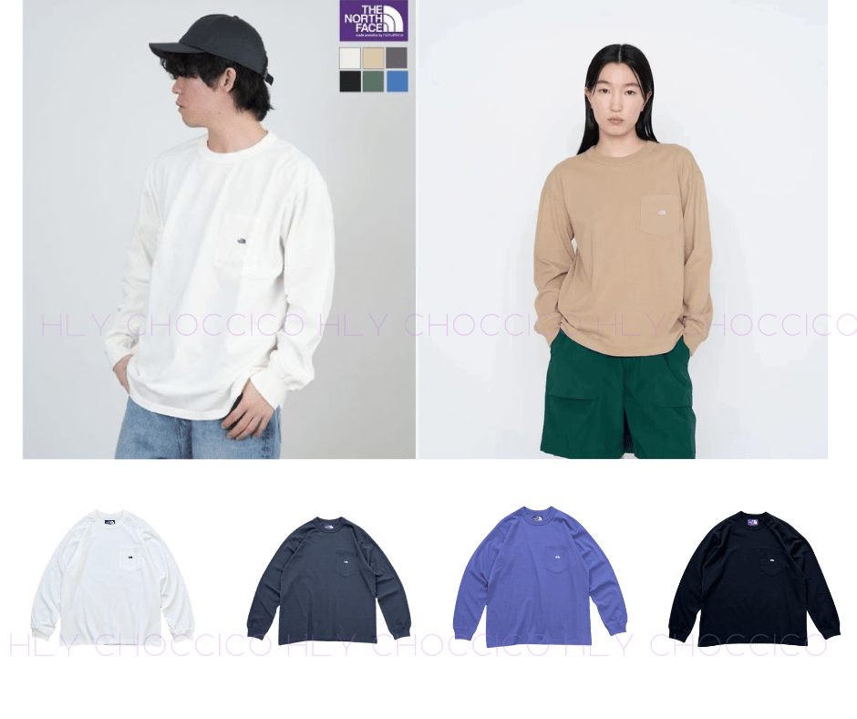TNF PURPLE LABEL 7oz Long Sleeve Pocket Tee - NT3365N - HLY & CHOCCICO