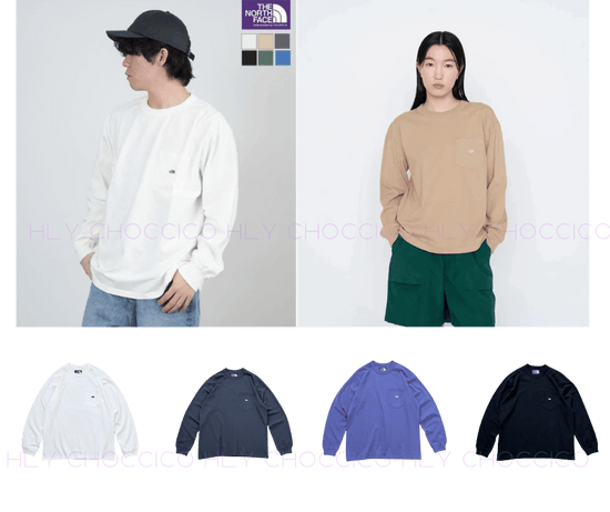 TNF PURPLE LABEL 7oz Long Sleeve Pocket Tee - NT3365N