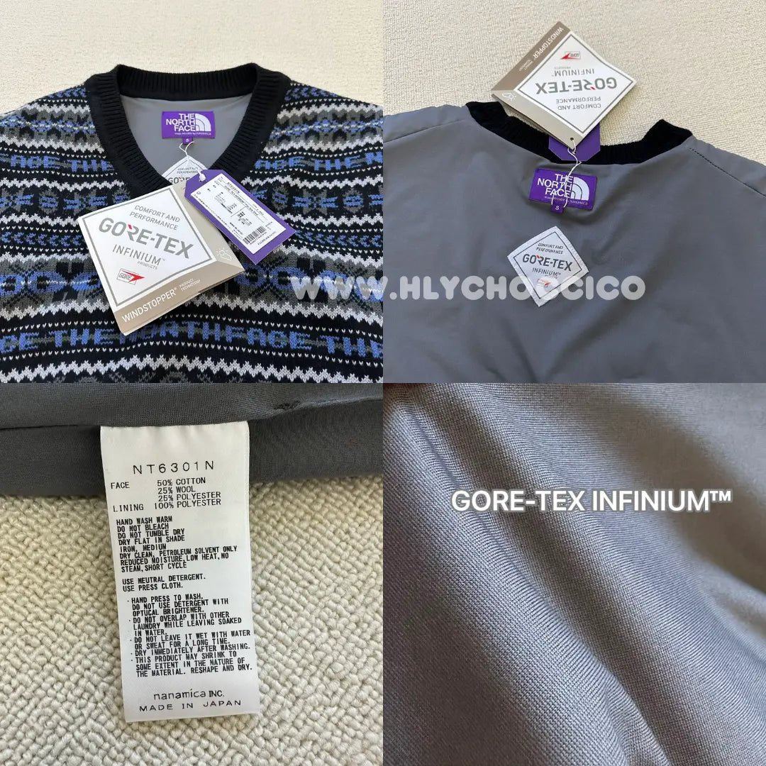 TNF PURPLE LABEL LABEL GORE-TEX INFINIUM™ Fair Isle Vest NT6301N - HLY & CHOCCICO