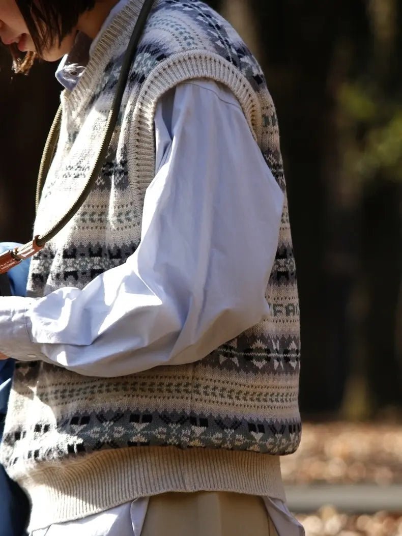 TNF PURPLE LABEL LABEL GORE-TEX INFINIUM™ Fair Isle Vest NT6301N - HLY & CHOCCICO