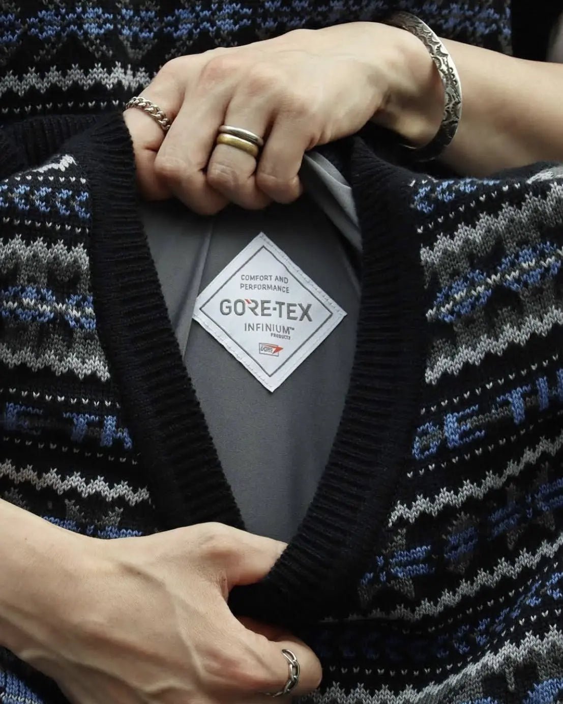 TNF PURPLE LABEL LABEL GORE-TEX INFINIUM™ Fair Isle Vest NT6301N - HLY & CHOCCICO