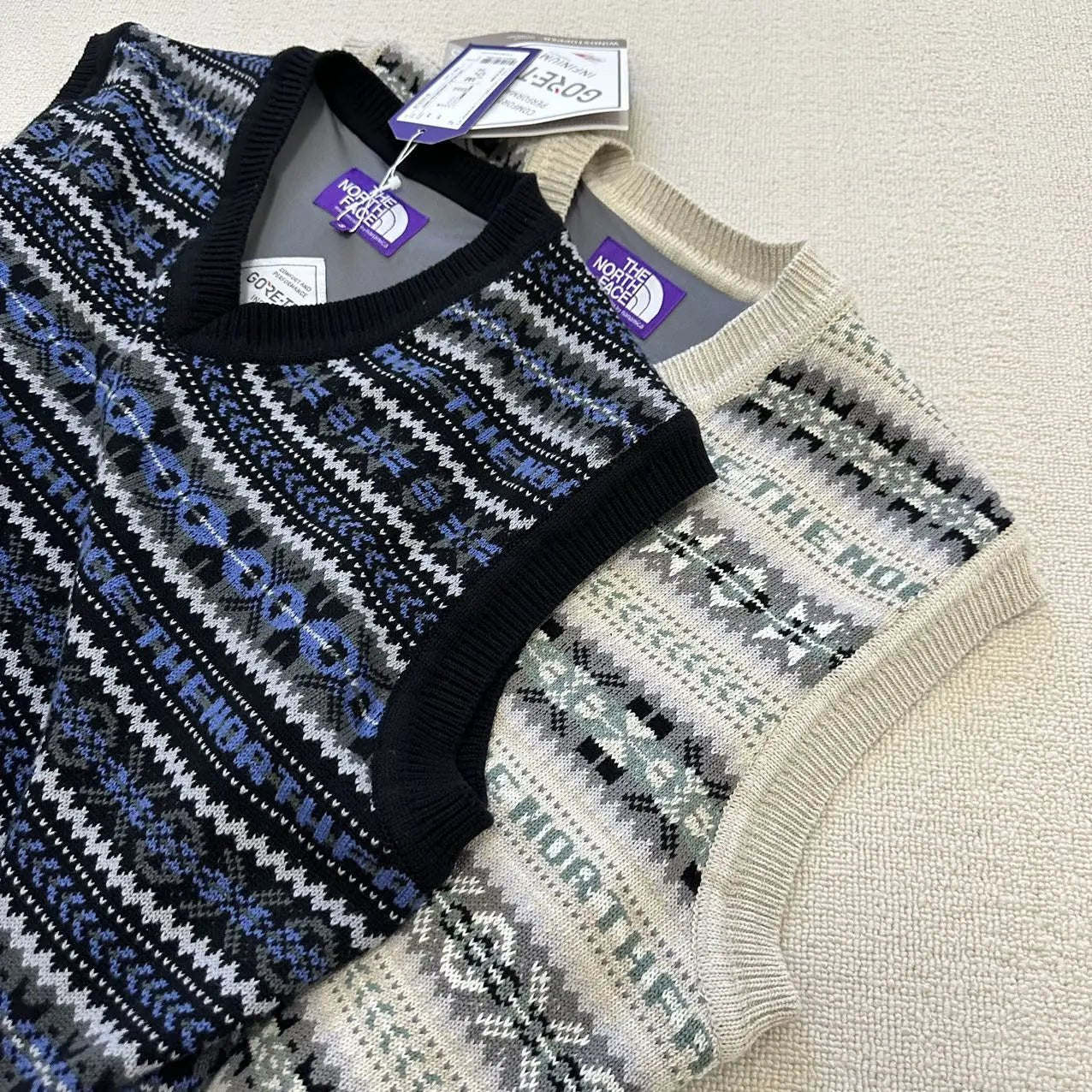 TNF PURPLE LABEL LABEL GORE-TEX INFINIUM™ Fair Isle Vest NT6301N - HLY & CHOCCICO