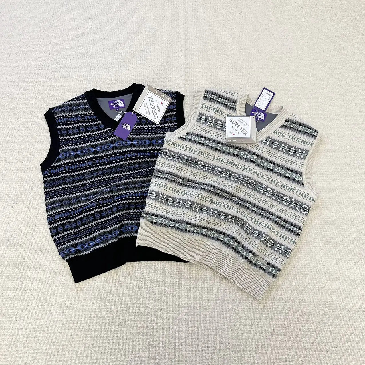 TNF PURPLE LABEL LABEL GORE-TEX INFINIUM™ Fair Isle Vest NT6301N HLY & CHOCCICO