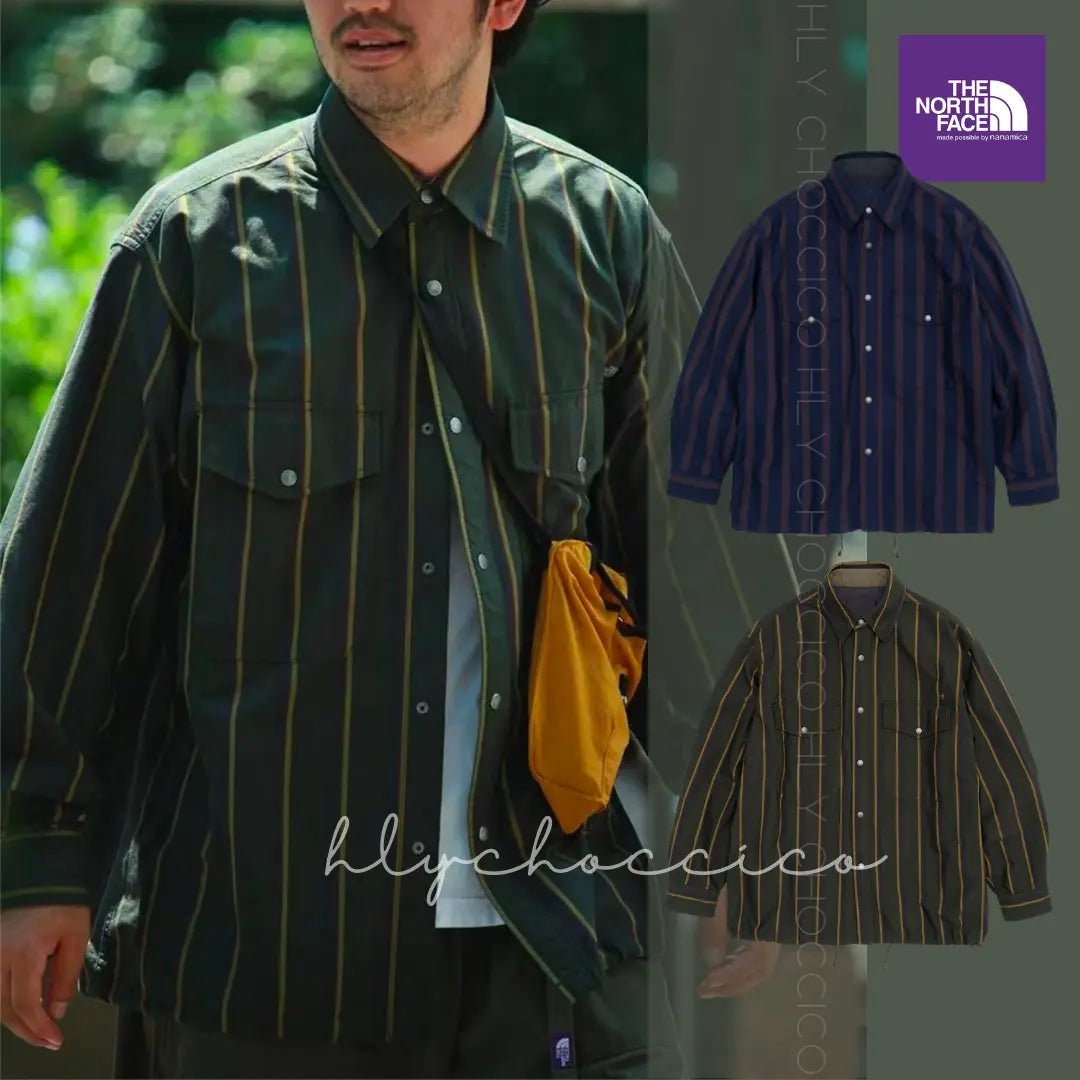TNF Purple Label Regimental Stripe Field Shirt 紫標間條長䄂恤衫 - HLY & CHOCCICO