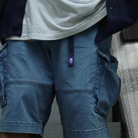 TNF PURPLE LABEL Webbing Belt Denim Cargo Shorts NT4308N - HLY & CHOCCICO
