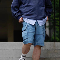 TNF PURPLE LABEL Webbing Belt Denim Cargo Shorts NT4308N - HLY & CHOCCICO