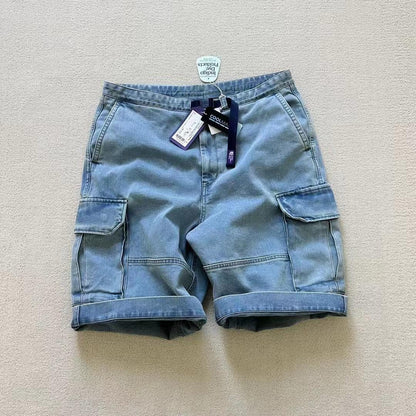 TNF PURPLE LABEL Webbing Belt Denim Cargo Shorts NT4308N - HLY &amp; CHOCCICO