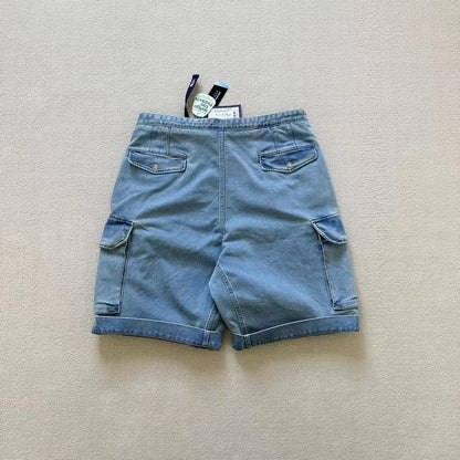 TNF PURPLE LABEL Webbing Belt Denim Cargo Shorts NT4308N - HLY &amp; CHOCCICO
