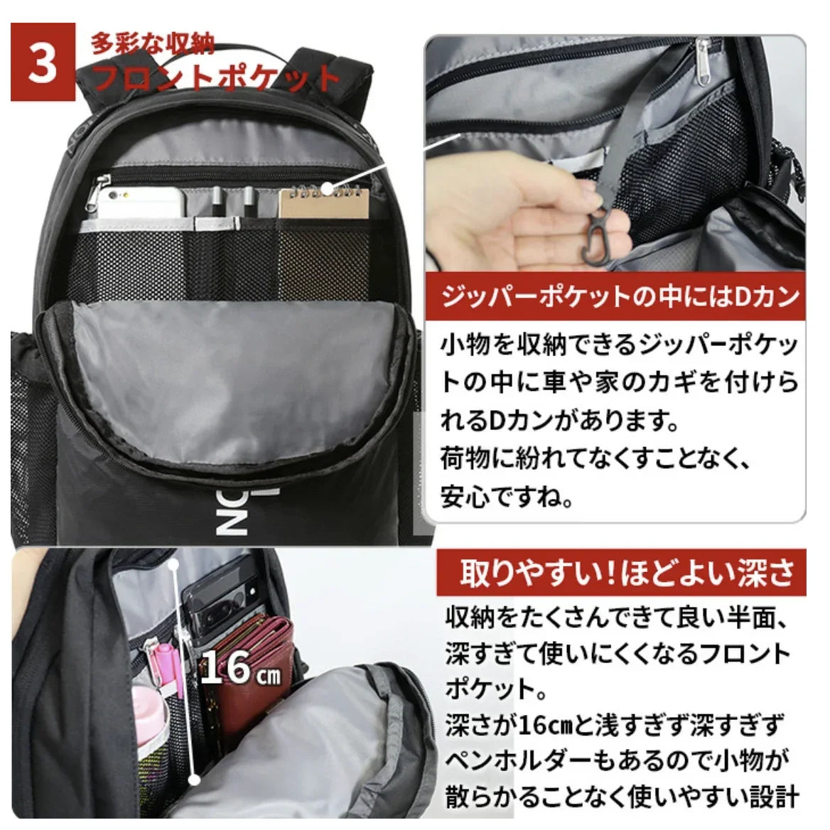 日本直送TNF Small Function Full Pocket Large 19L Backpack - HLY &amp; CHOCCICO