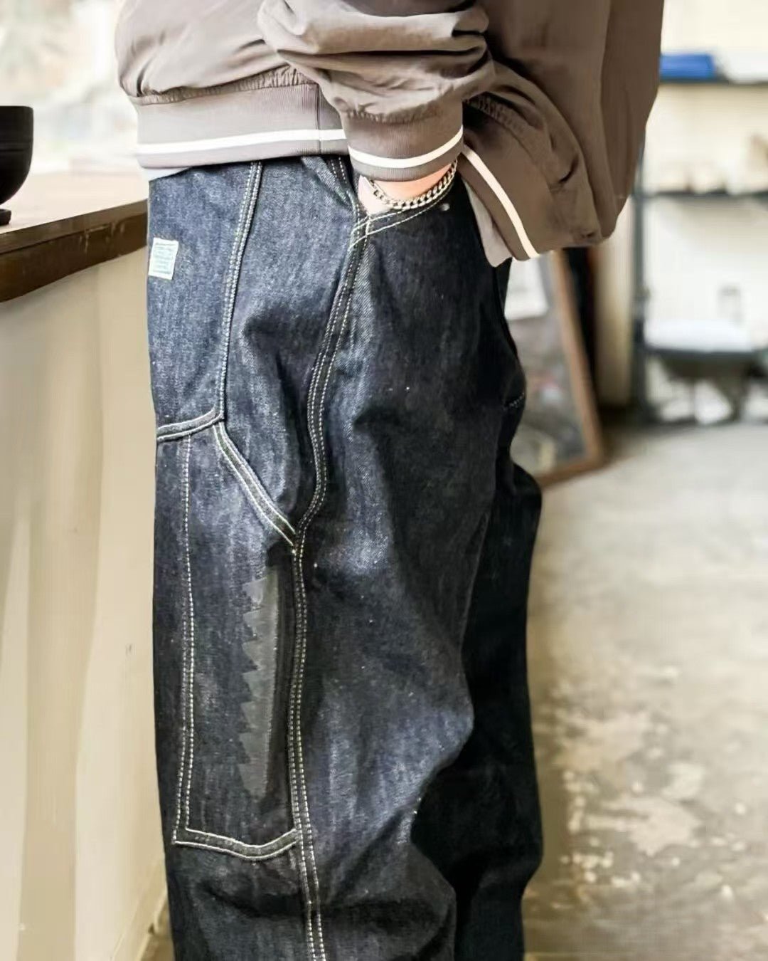 TRIBAL DENIM SARROUEL PANTS - HLY & CHOCCICO