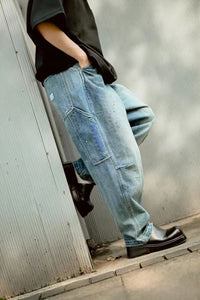 TRIBAL DENIM SARROUEL PANTS - HLY & CHOCCICO