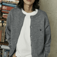 日本直送 U.S. POLO ASSN.別注 CREW NECK KNIT CARDIGAN - HLY & CHOCCICO